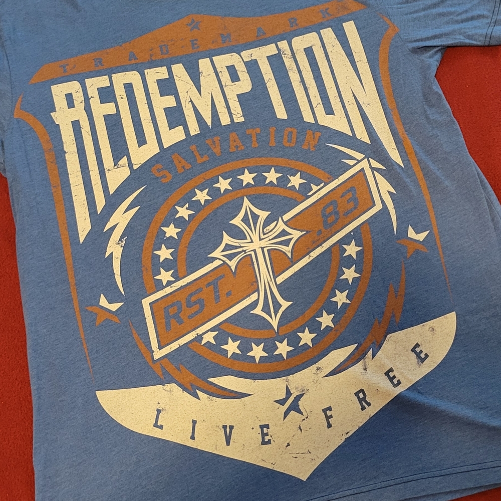 Men's Blue Graphic T-Shirt